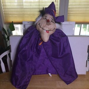 Vintage Halloween Goffa Hanging Witch Decoration Plush Polyester‎